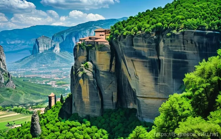 메테오라 수도원 방문기 - **Awe-Inspiring Meteora Sunrise with Ethereal Mist:**
    A breathtaking wide-angle shot of the Mete...