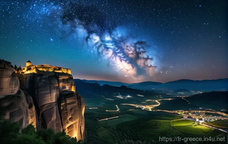 메테오라 수도원 방문기 - **Roussanou Monastery: A Floating Sanctuary:**
    The Roussanou Monastery at Meteora, Greece, captu...