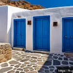 산토리니 역사와 관광 - An ancient Minoan village of Akrotiri, Santorini, perfectly preserved under volcanic ash, showcasing...